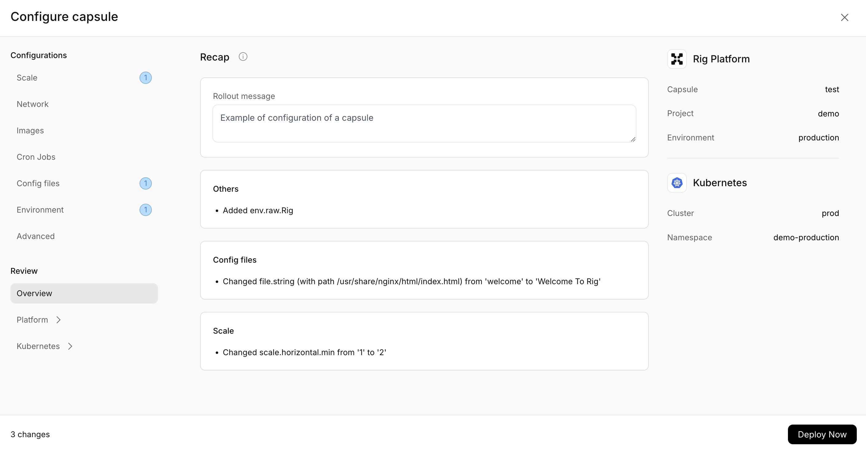 Capsule Configure Overview