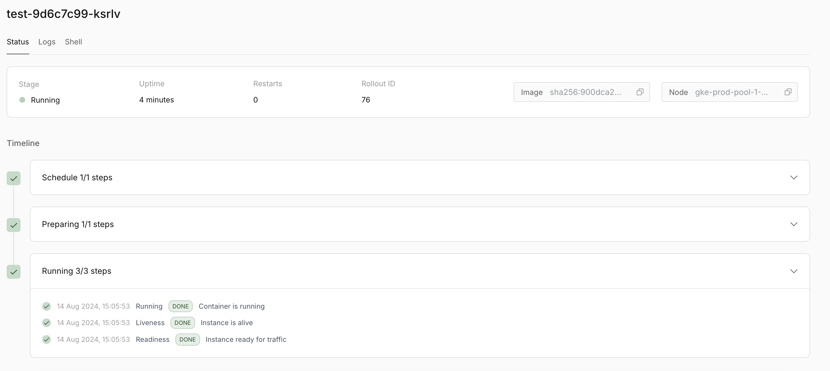 Instance Status
