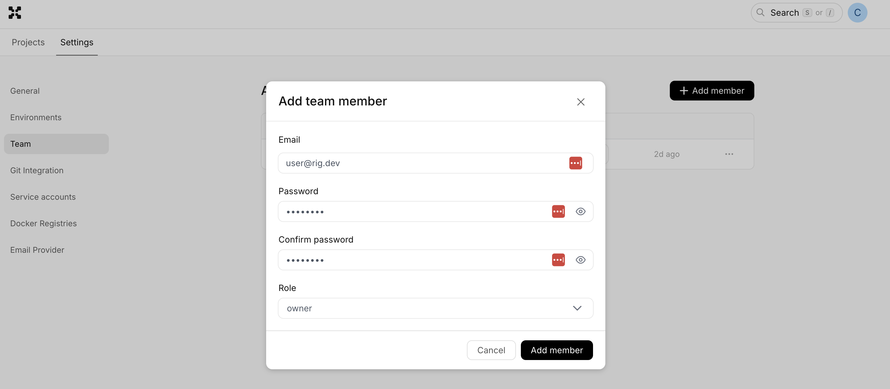Dashboard Service Account Image
