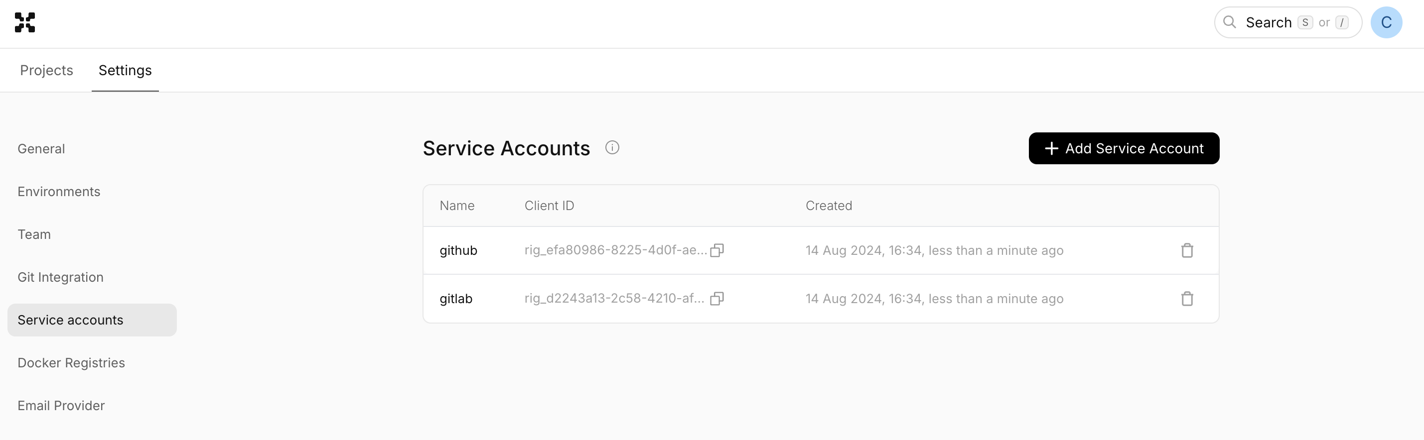 Dashboard Service Account Image